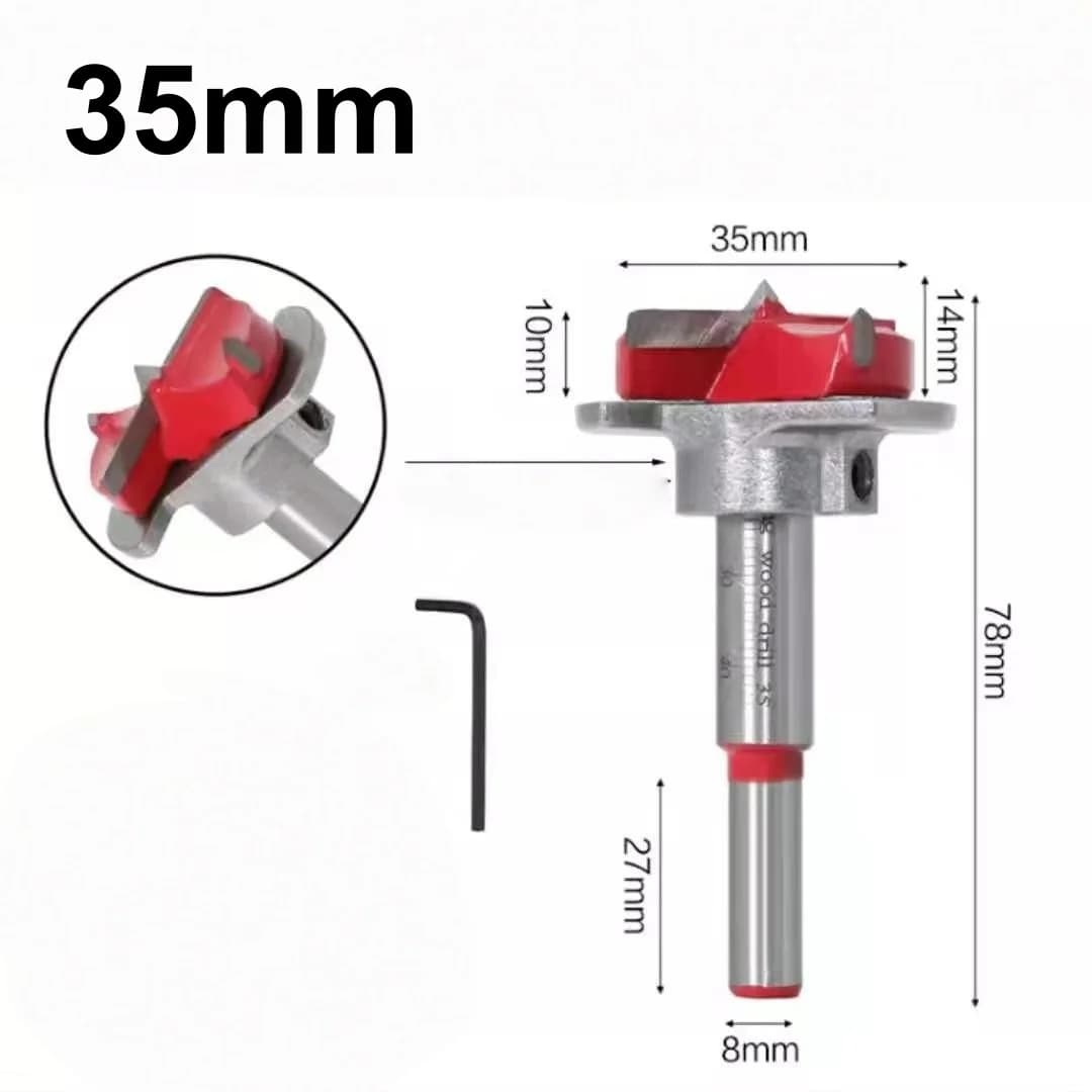 Jig Pengeboran Engsel Tersembunyi 35mm dengan Mata Gerudi