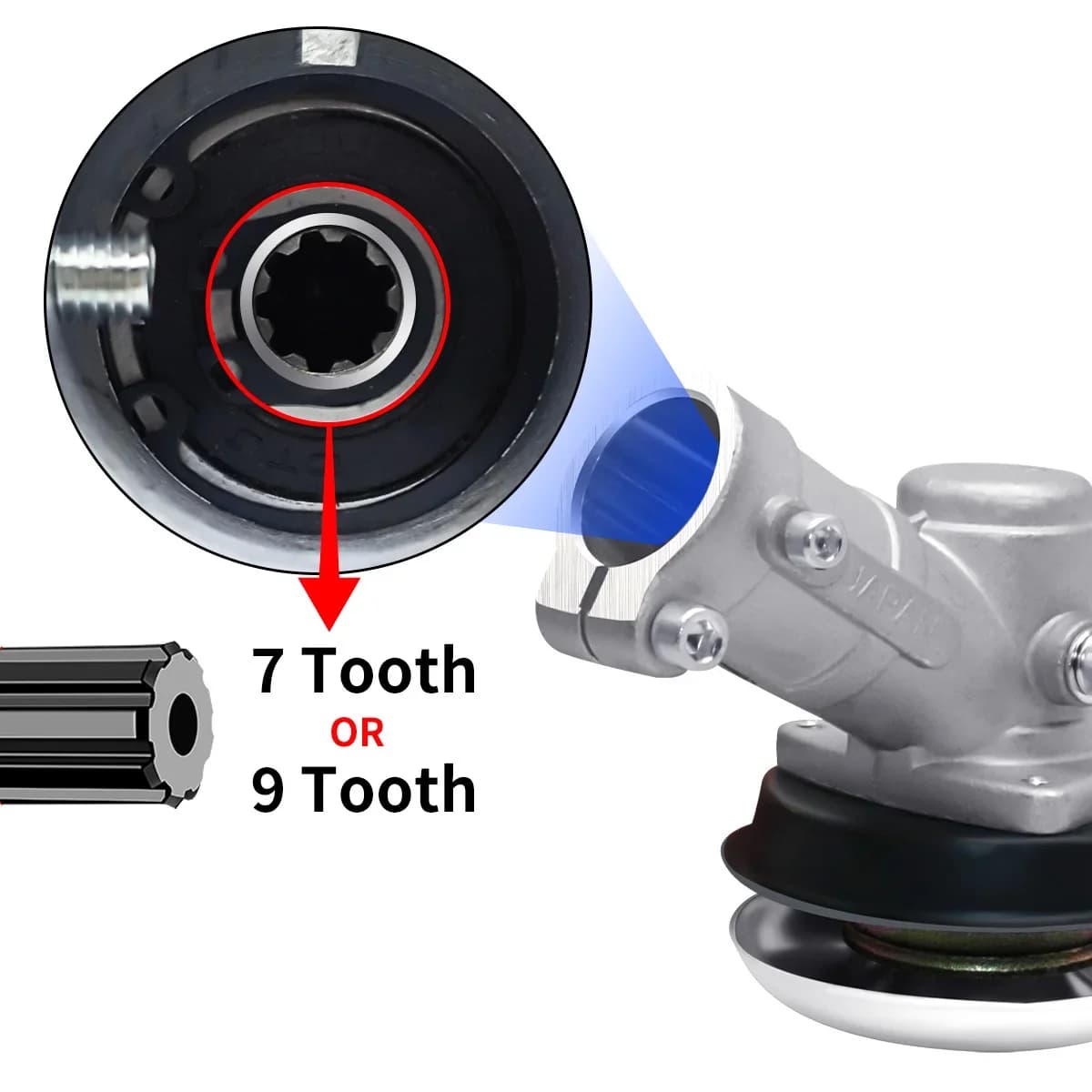 Kepala Gearbox Pemotong Rumput untuk Mesin Babat 26/28mm