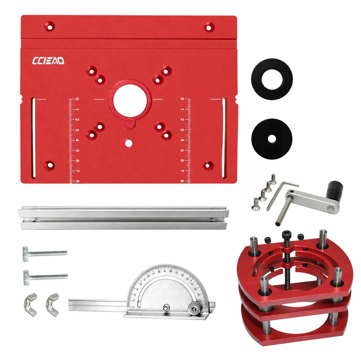 Kit Tapak Angkat Pemotong Aluminium dengan Plat Sisipan