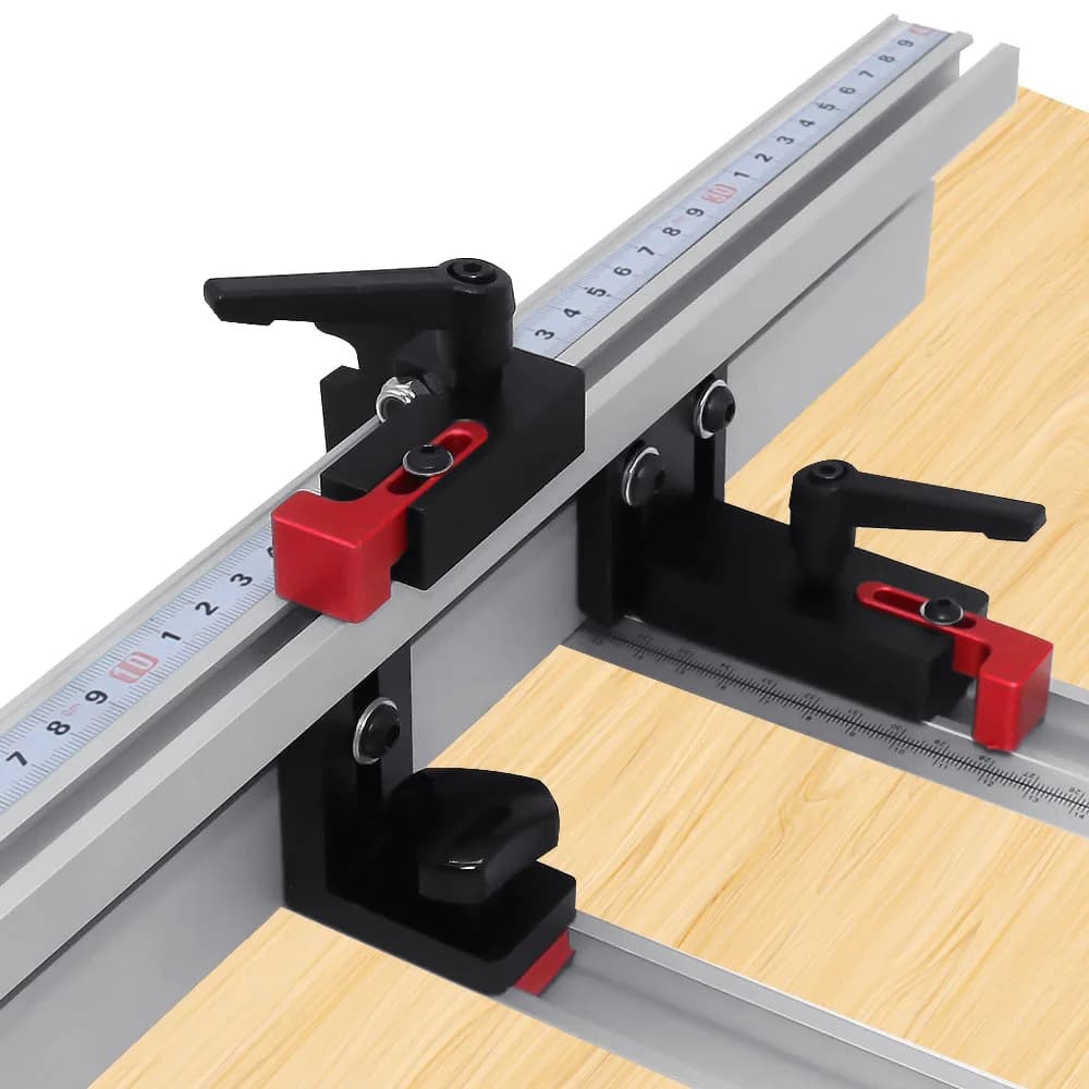 Penghenti Flip Rel Miter Aluminium untuk T-Slot Meja Kerja