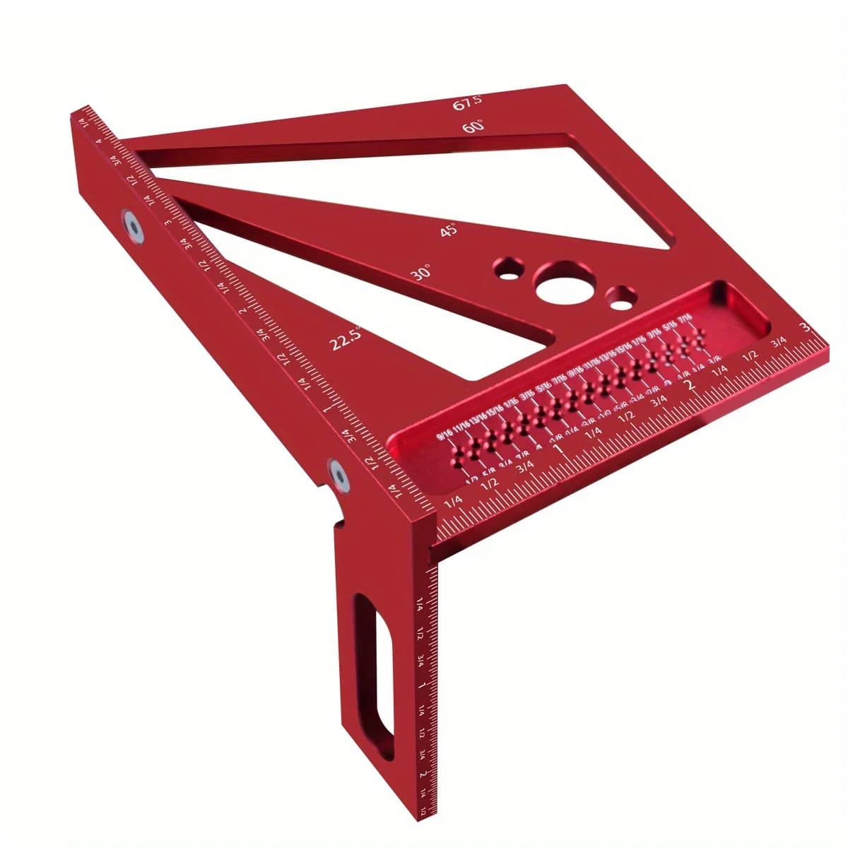 Protractor Pembaris Segi Empat Aluminium Sudut Pelbagai