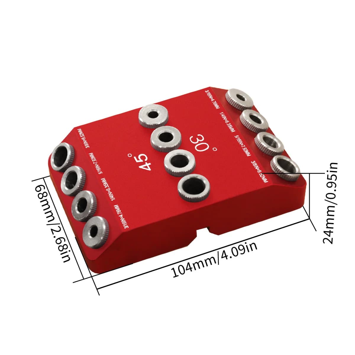 Set Pandu Lubang Kayu Sudut Pelbagai Multi-Angle