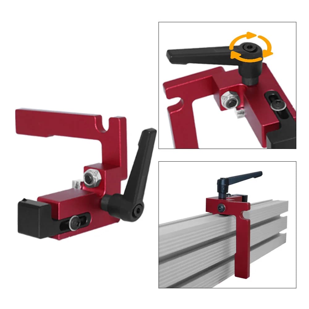 Penghenti Trek Miter Aluminium untuk Router dan Gergaji Meja
