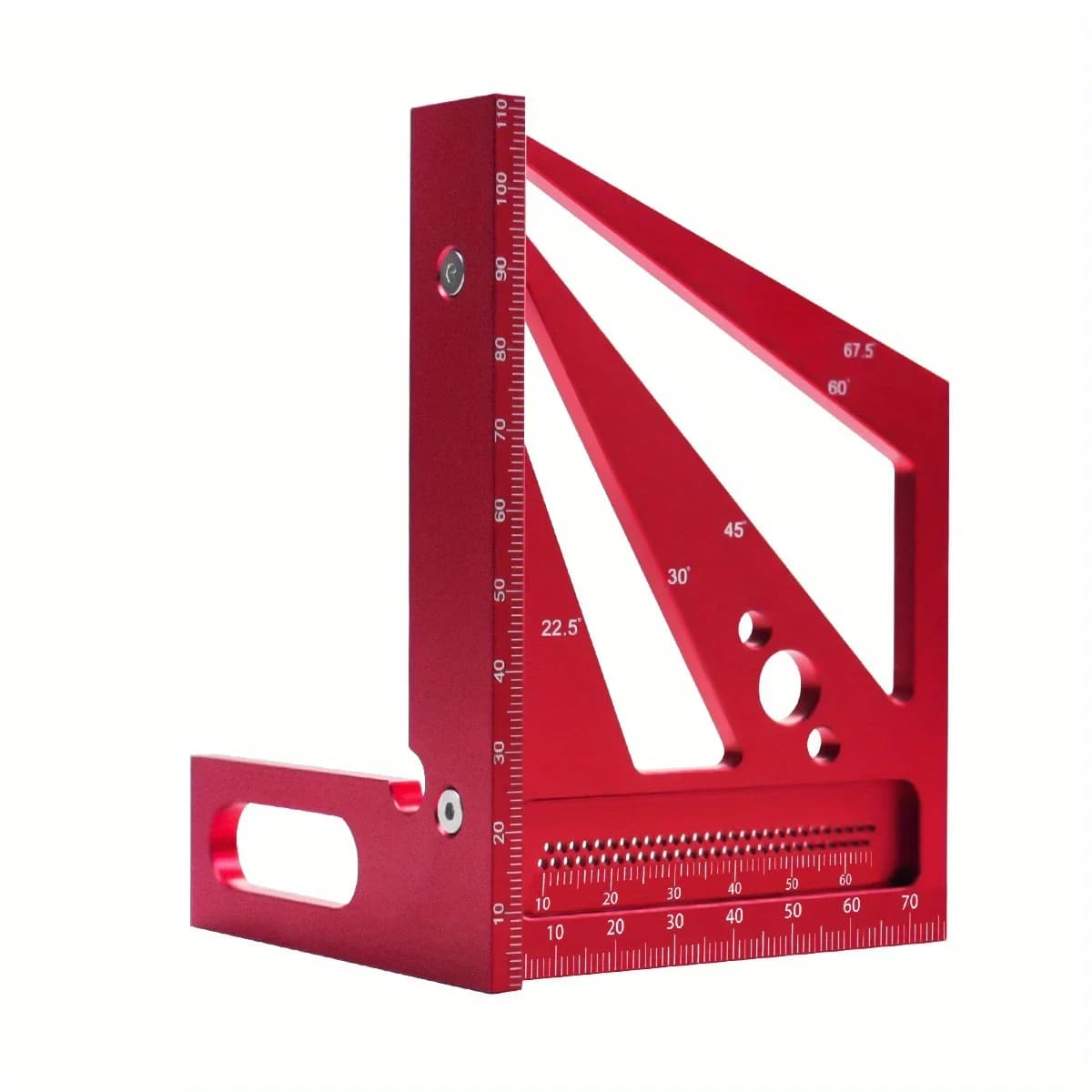 Protractor Pembaris Segi Empat Aluminium Sudut Pelbagai