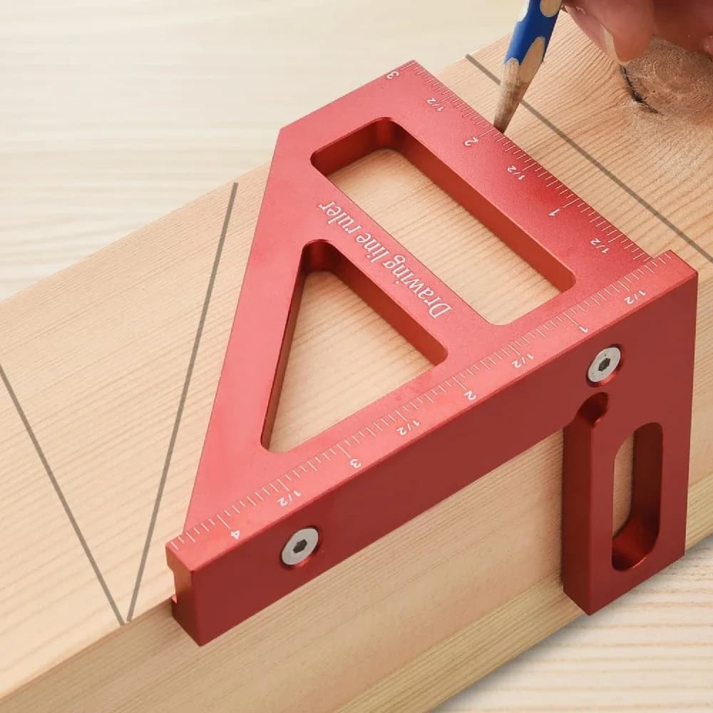 Pembaris Sudut Pelbagai Aluminium & Protractor