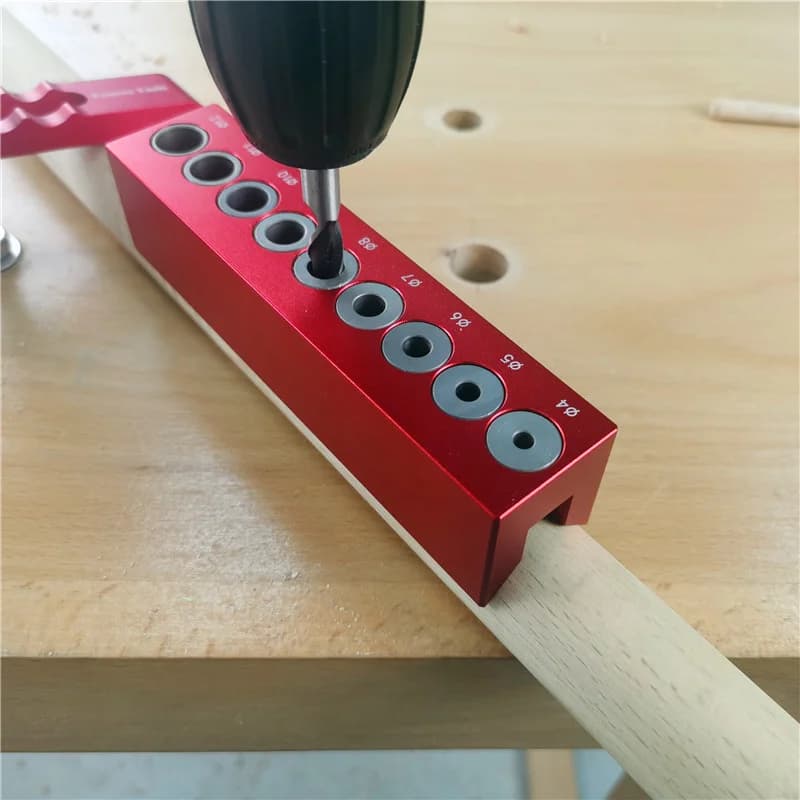 Panduan Gerudi Dowel Lubung Poket Tegak 4-12mm