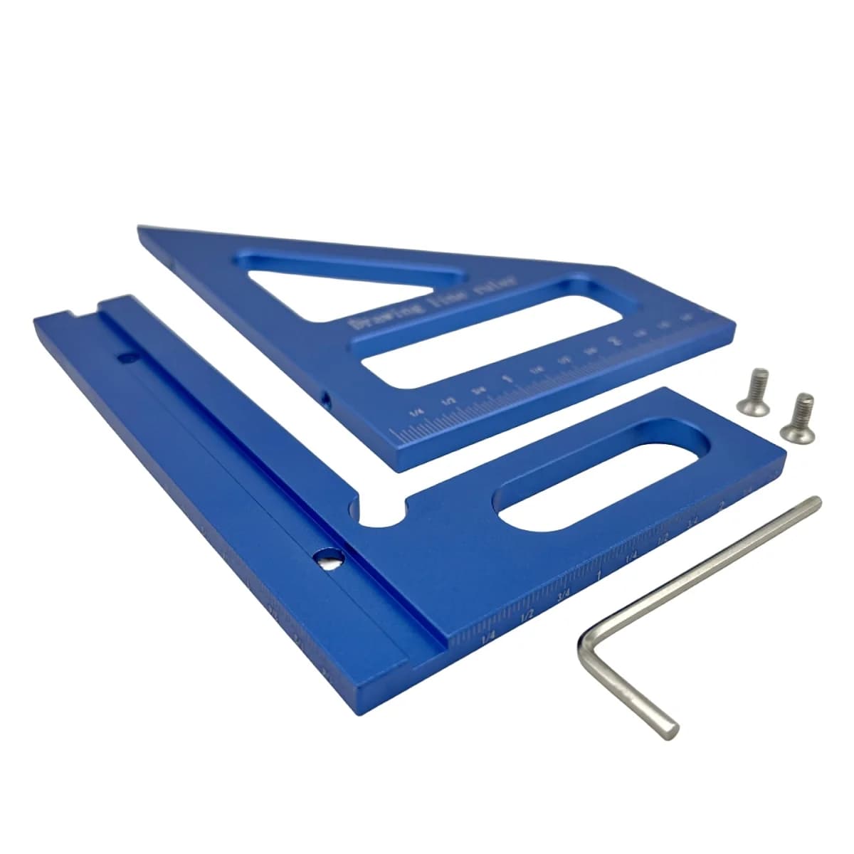 Pembaris Segi Tiga Miter Aluminium 45/90 Darjah