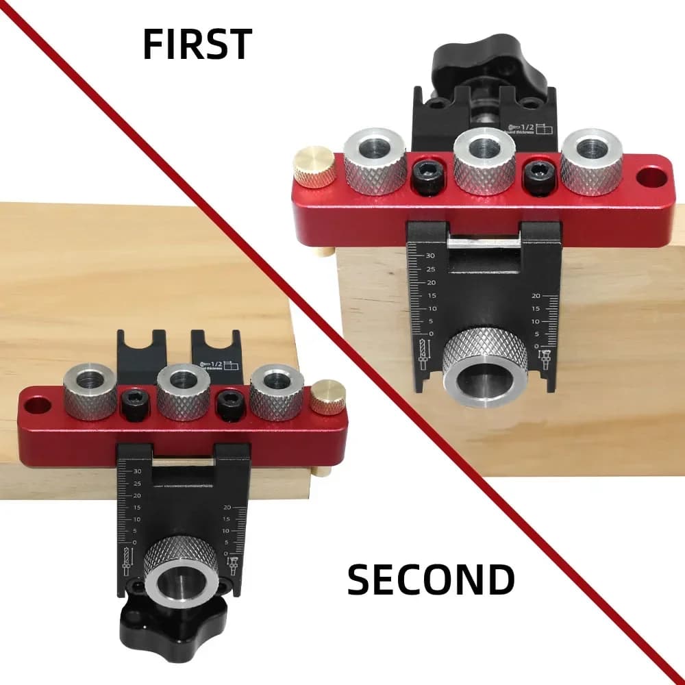 Kit Jig Dowel Kayu Boleh Laras 3-dalam-1