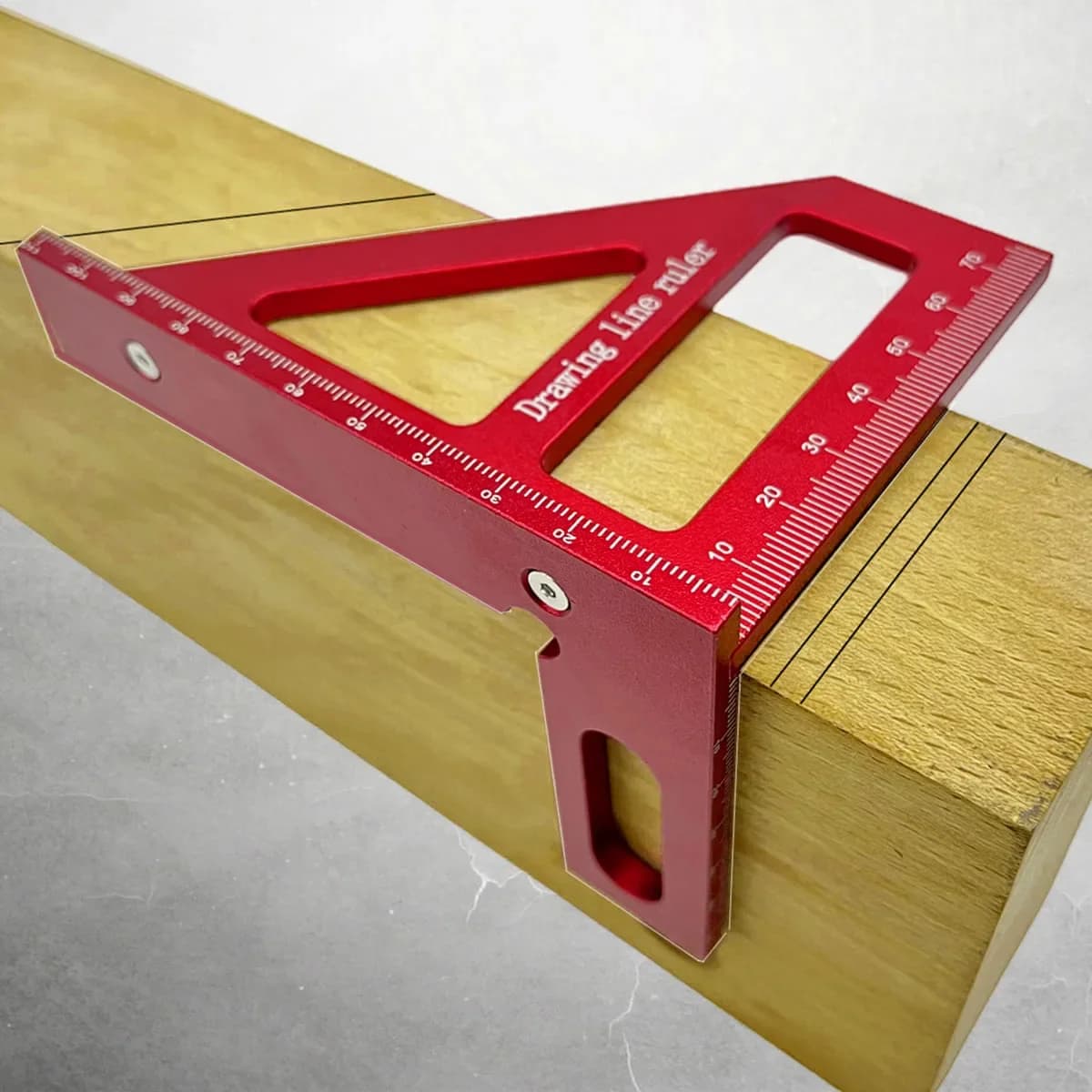Pembaris Sudut Pelbagai Aluminium & Protractor