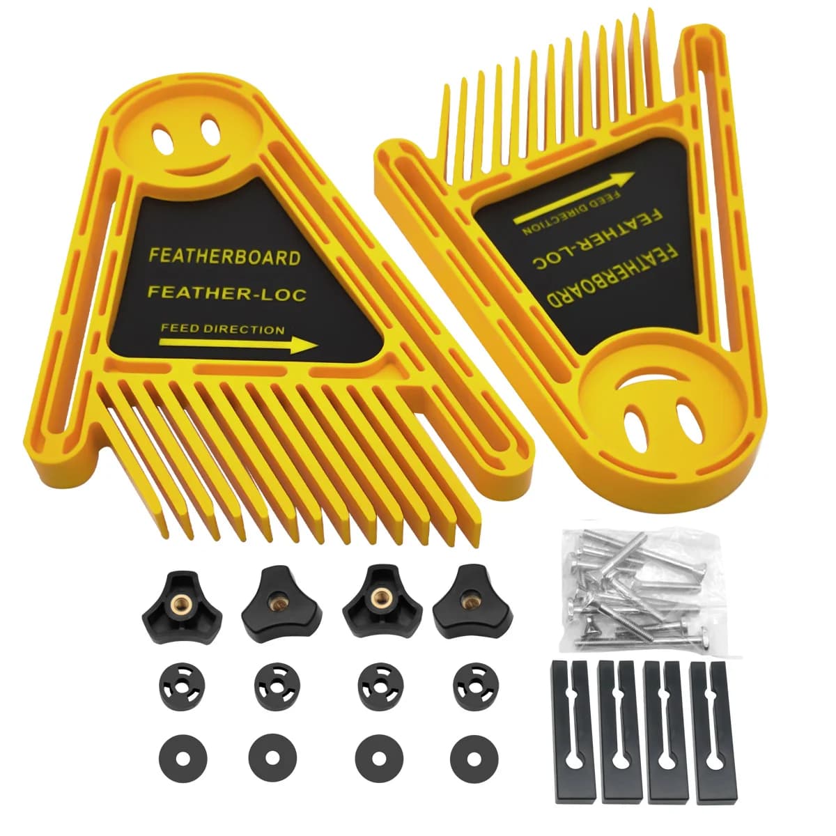 Featherboard Berganda untuk Slot Miter Gauge