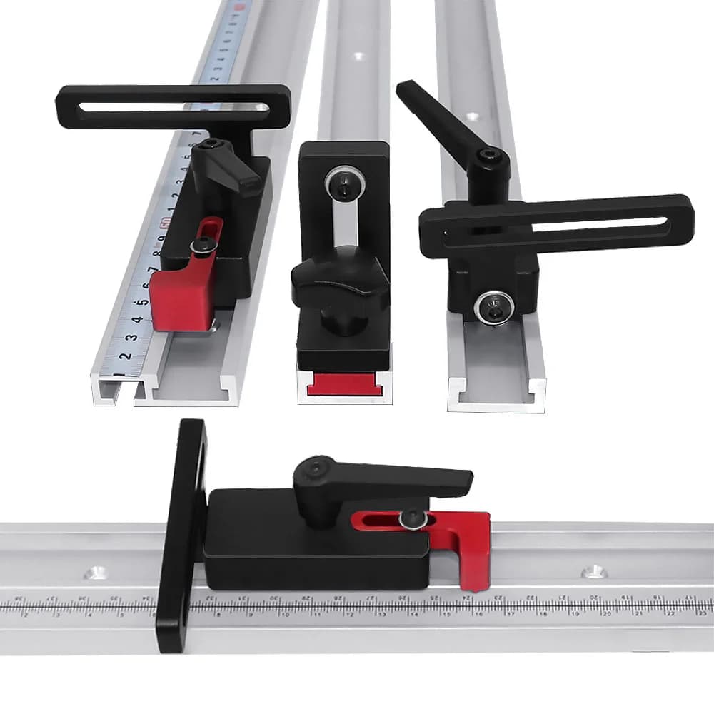 Penghenti Flip Rel Miter Aluminium untuk T-Slot Meja Kerja