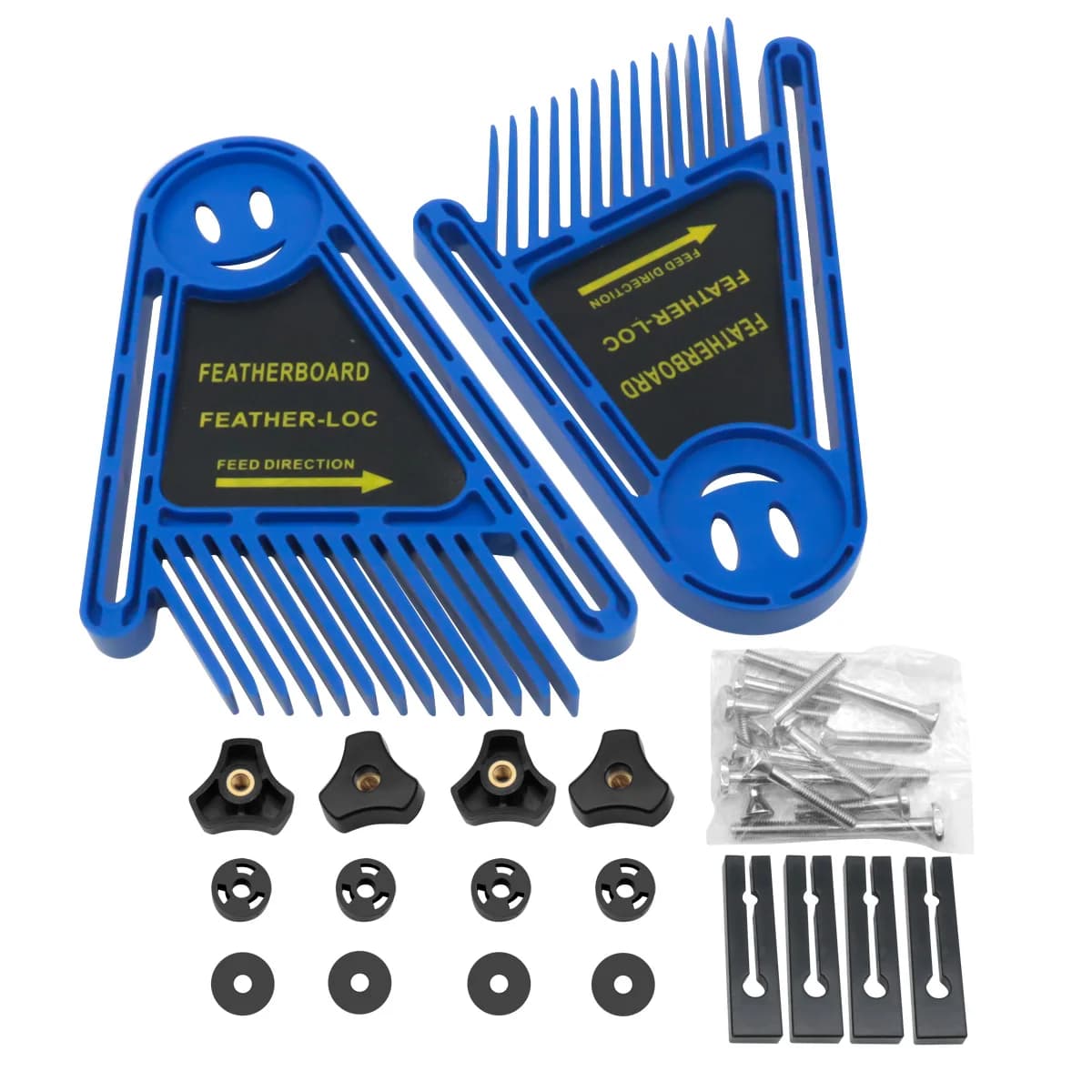 Featherboard Berganda untuk Slot Miter Gauge