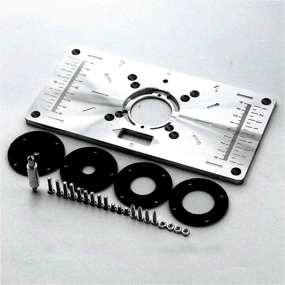 Plat Sisipan Meja Router Aluminium dengan Cincin