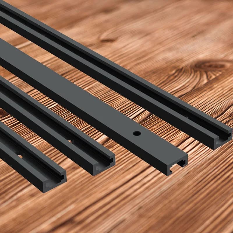 Landasan Miter T-Slot Aluminium, 400-500mm, 19x9.5mm