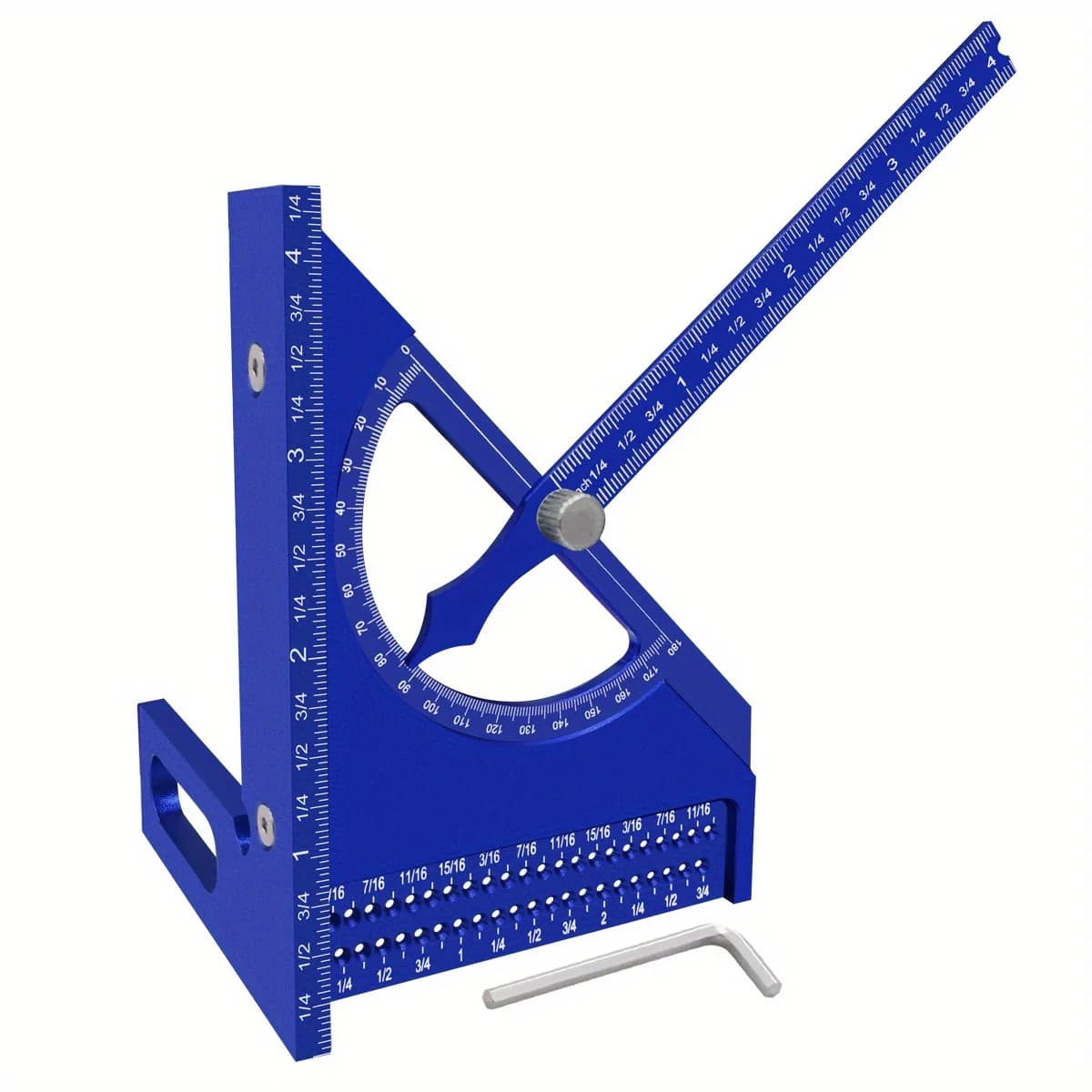 Penyiku Kayu Aluminium Boleh Laras 3D dengan Protractor