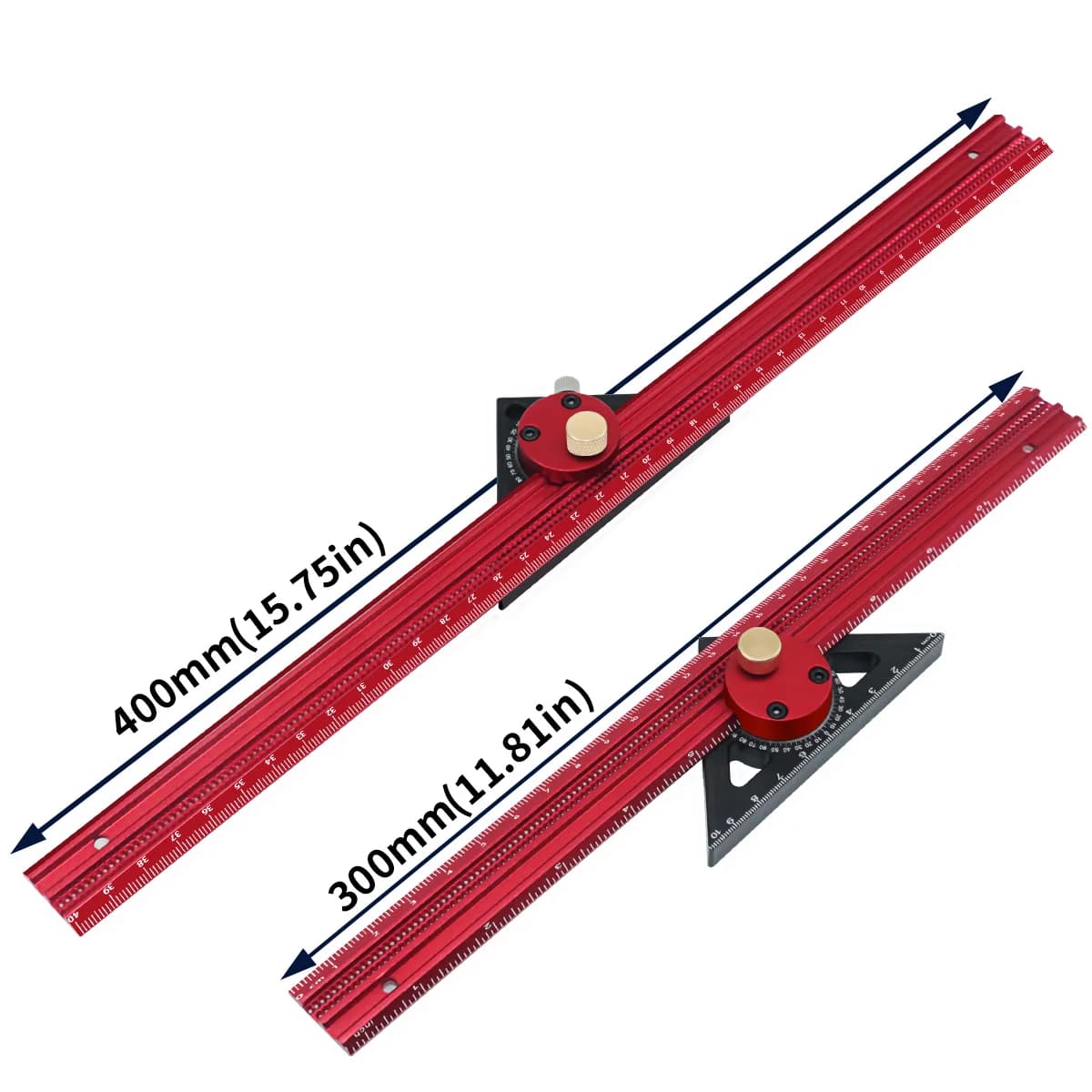 Pembaris T-Type Penanda Aluminium Presisi dan Tolok Penandaan Layout