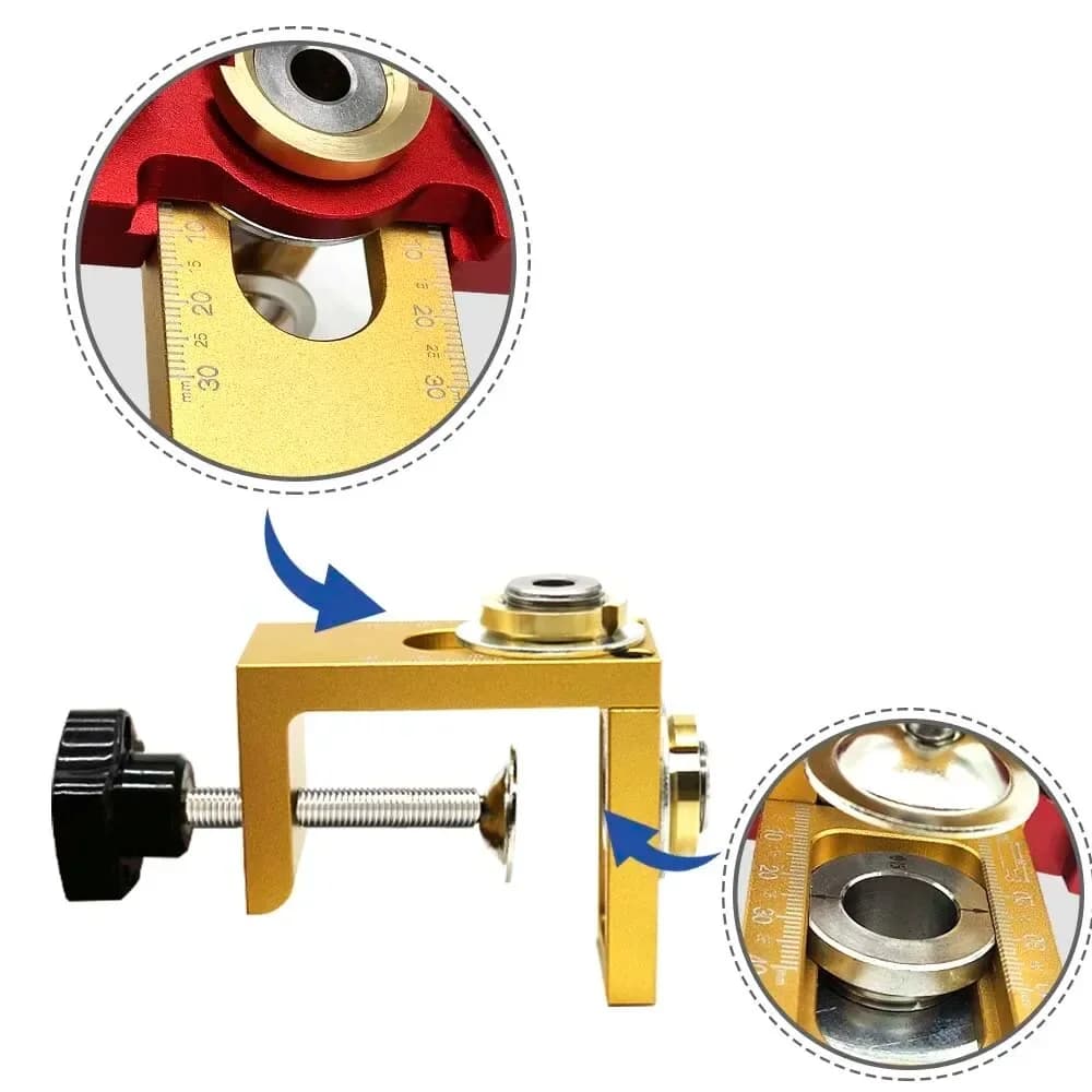 Kit Jig Doweling Boleh Laras 3-dalam-1 untuk Sendi Kerja Kayu