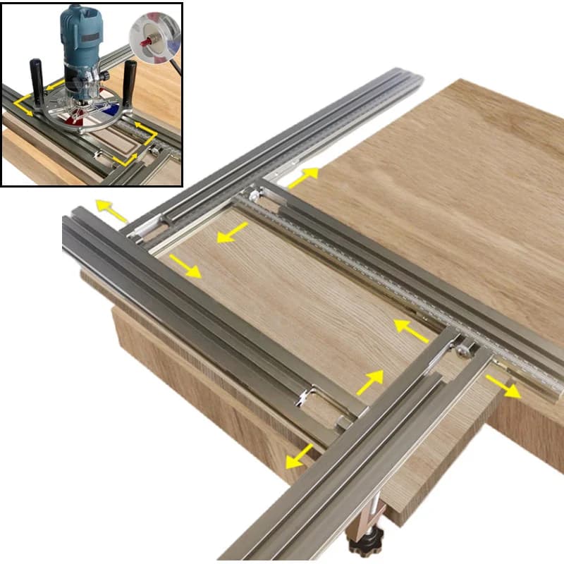 Rel panduan mesin trimming aluminium 400mm