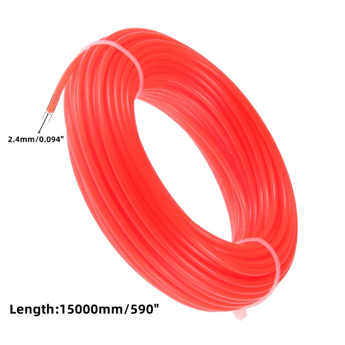 Tali Nilon Bulat Pemotong Rumput 2.4mm x 15000mm untuk Mesin Pemotong Semak