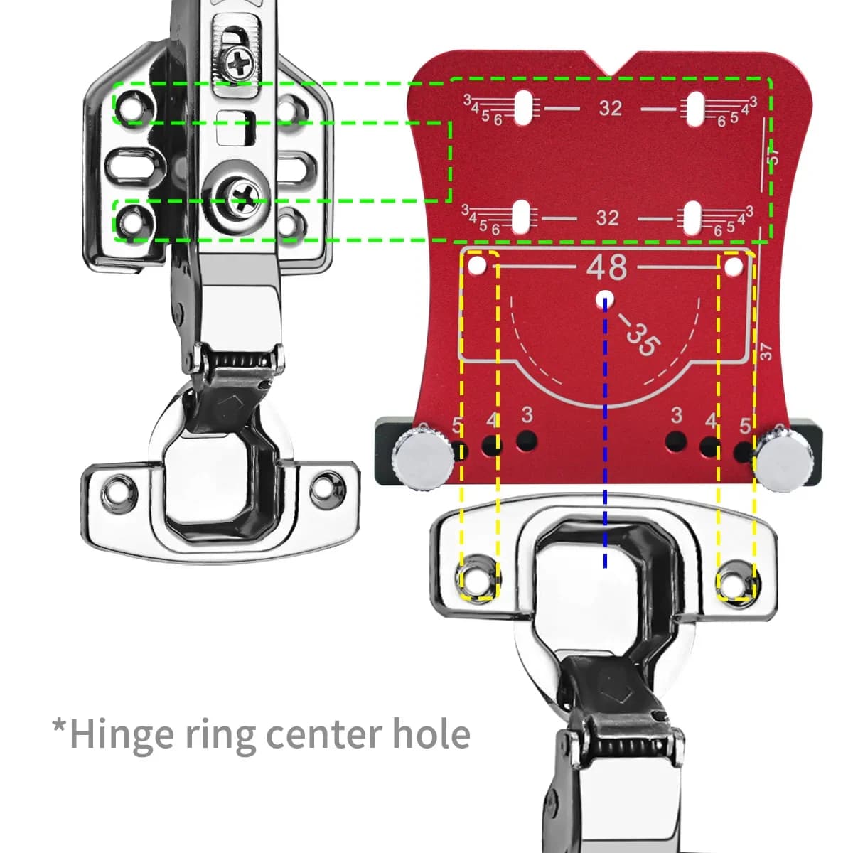 Punch Pembuka Lubang Engsel 35mm dengan Bingkai Had