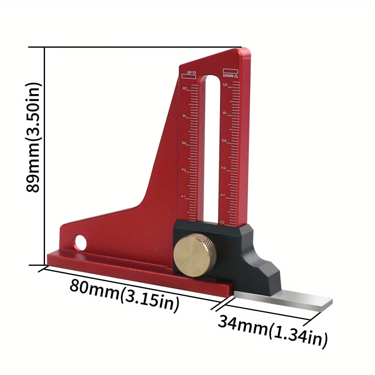 Gauging Kedalaman Gergaji Meja Boleh Laras Aluminium 0-50mm