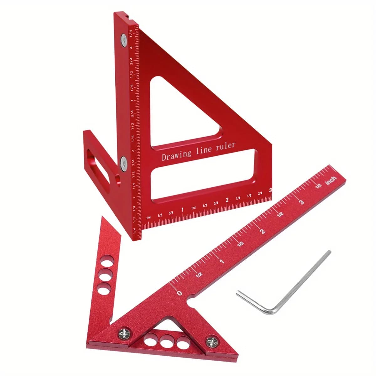 Set Penyiku Protractor Tukang Kayu & Penanda Pusat
