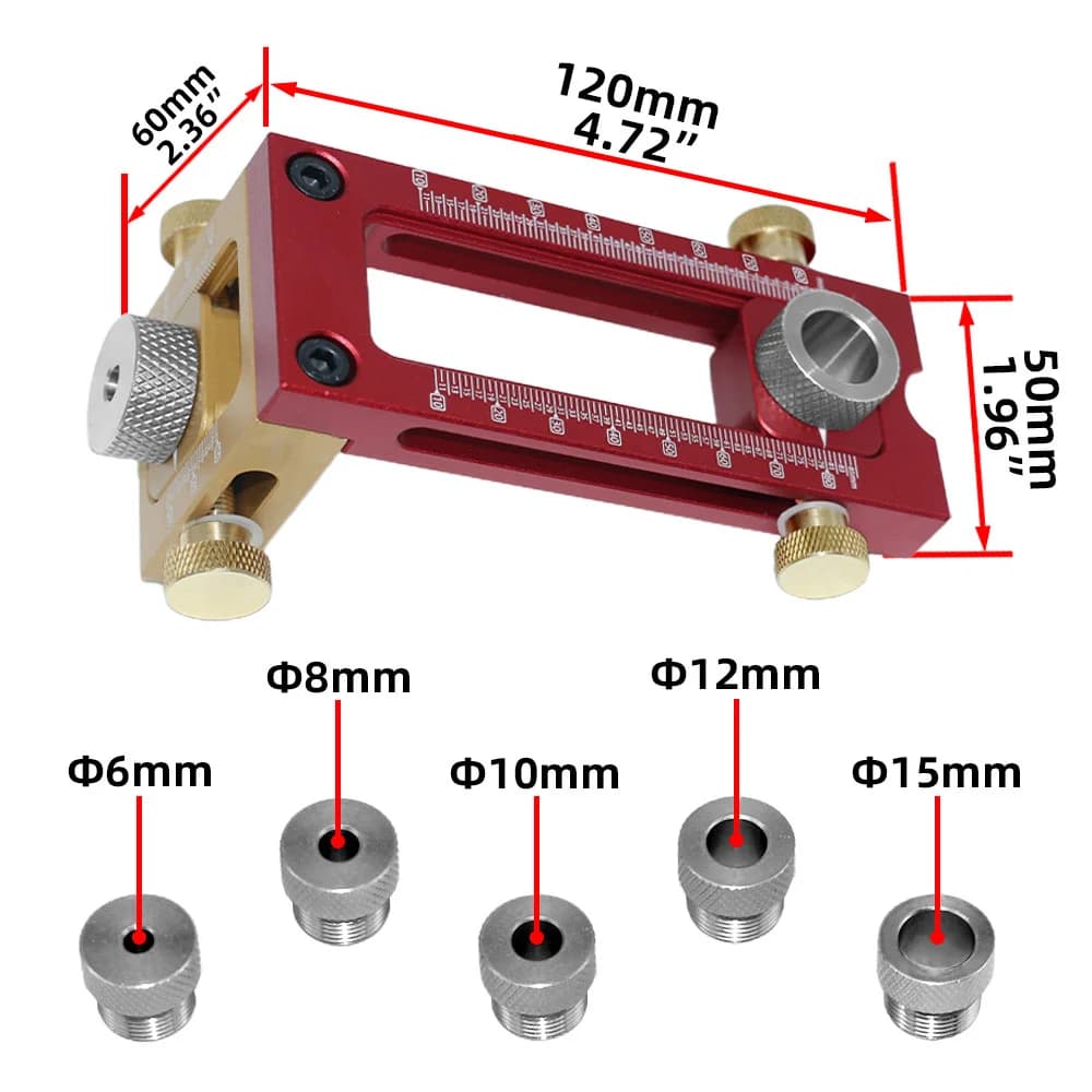 Panduan Gerudi 2-dalam-1 & Jig Dowel dengan Set Mata Gerudi