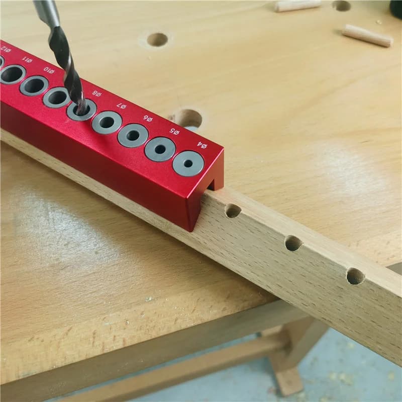 Panduan Gerudi Dowel Lubung Poket Tegak 4-12mm