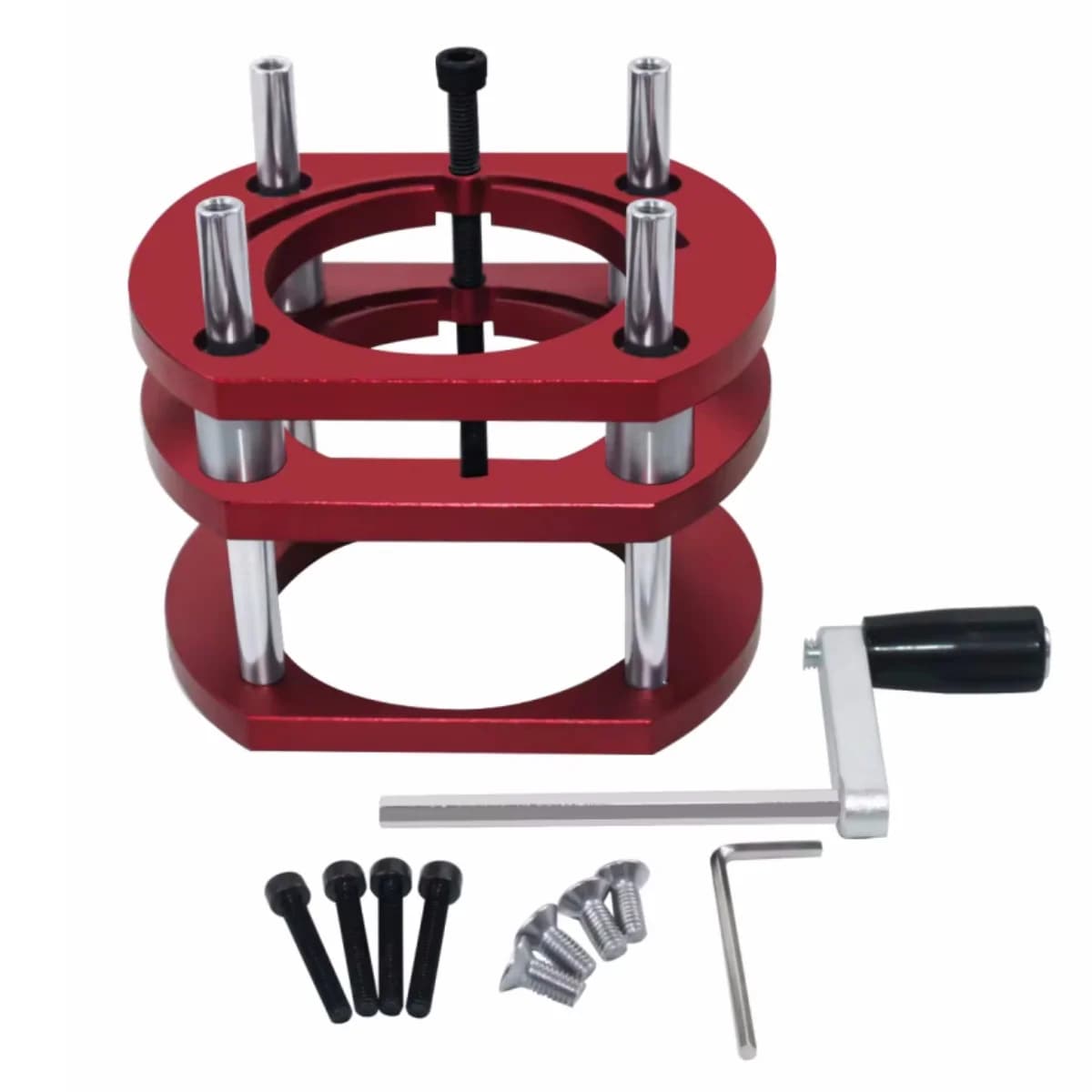 Kit Angkat Plat Sisipan Meja Router Aluminium, 65mm