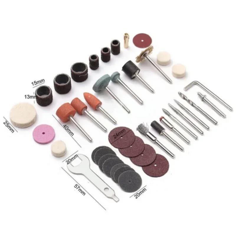 Kit Aksesori Putaran 40 Keping untuk Gerudi Mini