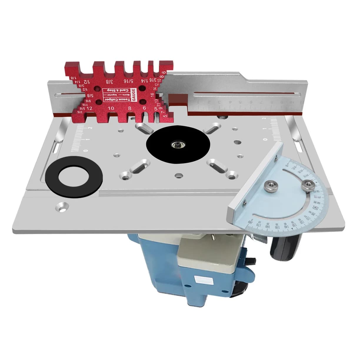Plat Sisipan Meja Router Aluminium dengan Pagar Tenoning