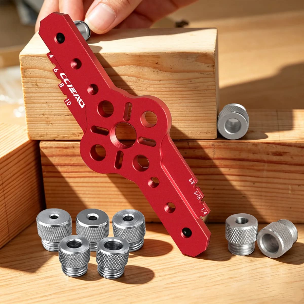 Punch Pusat dan Panduan Garisan Aluminium Boleh Laras