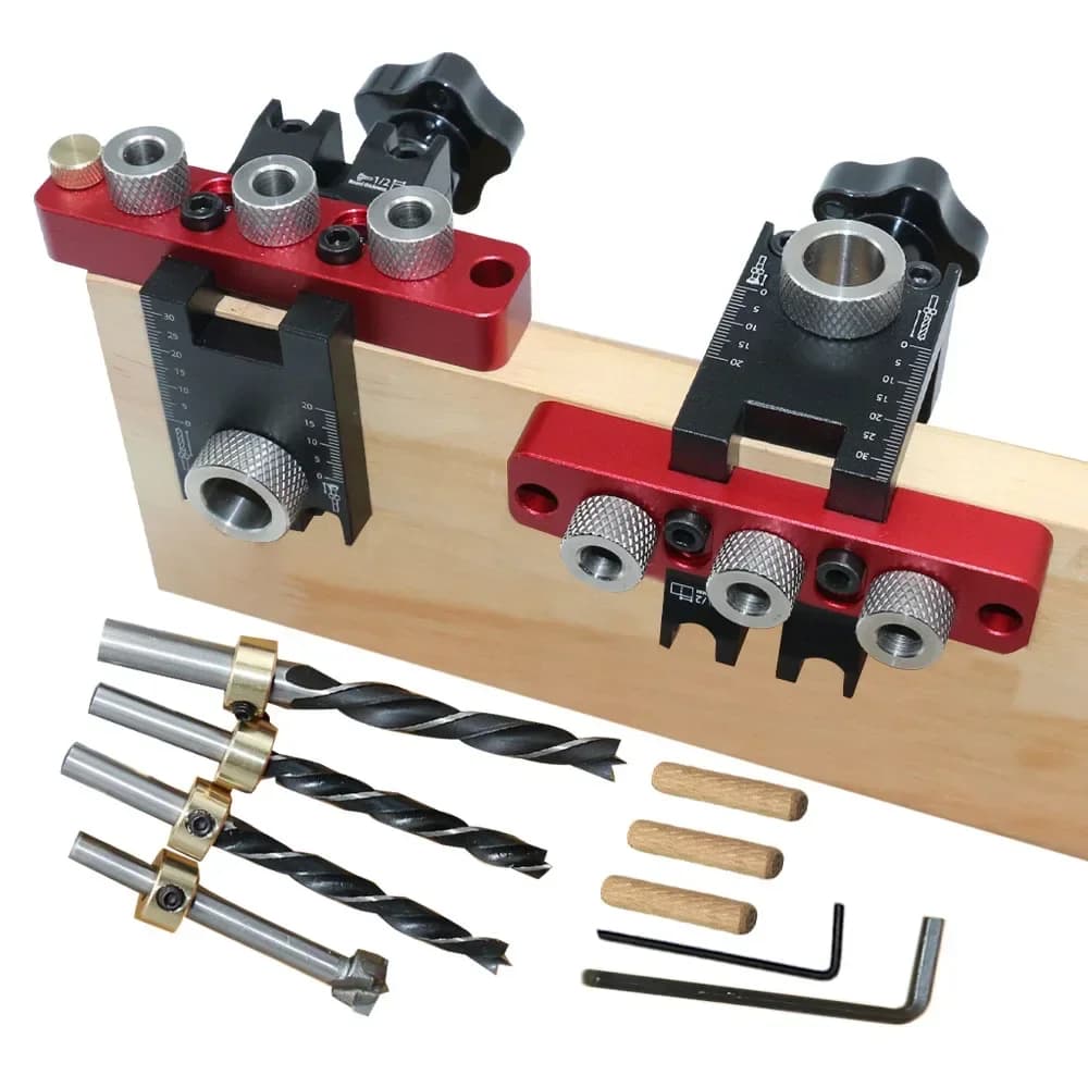 Kit Jig Dowel Kayu Boleh Laras 3-dalam-1