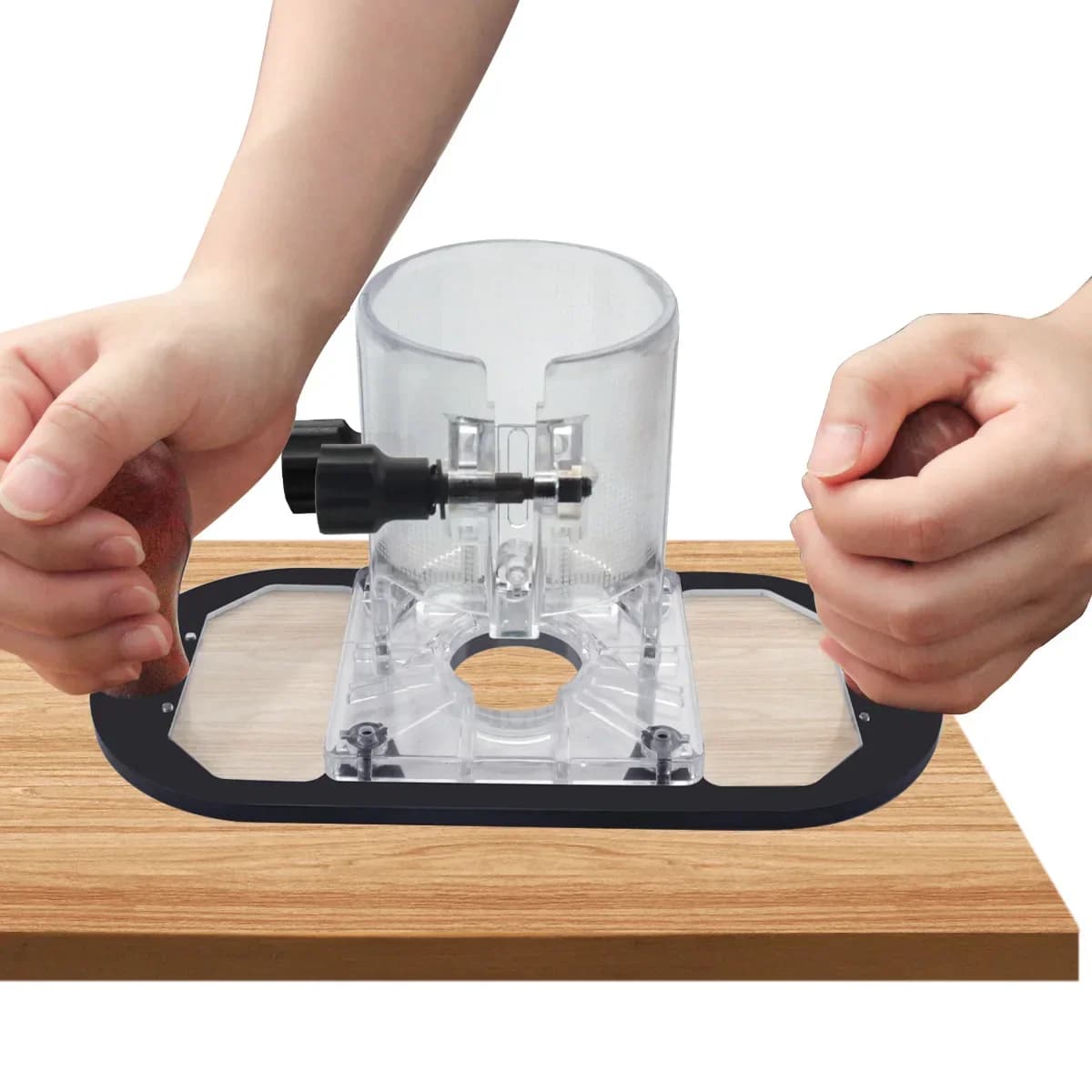 Tapak Plunger Router Kayu Pegang Tangan untuk Ukiran