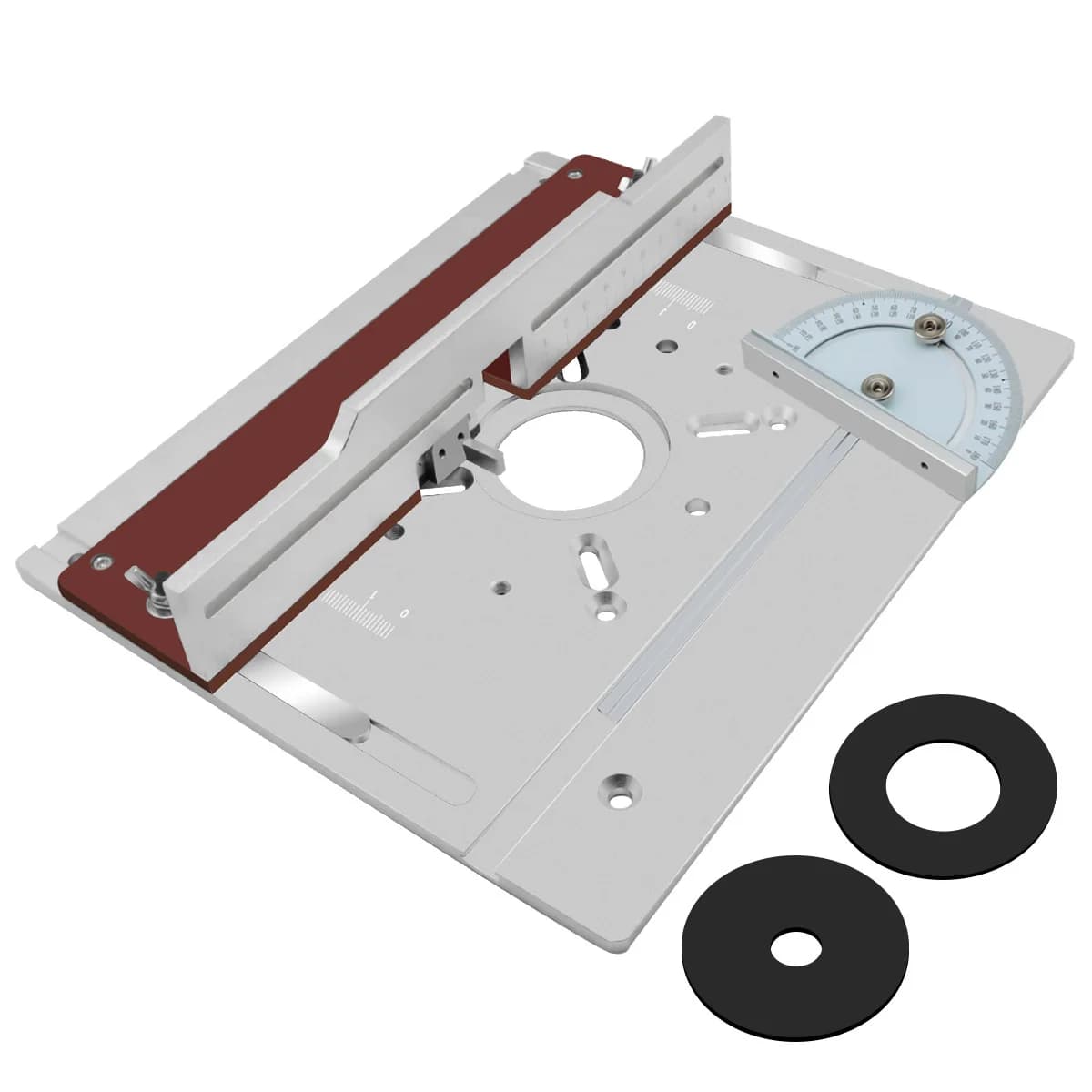 Plat Sisipan Meja Router Aluminium dengan Pagar Tenoning
