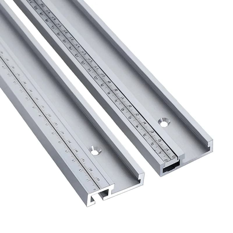 T-Track Aluminium dengan Skala dan Lubang Pra-Tebuk