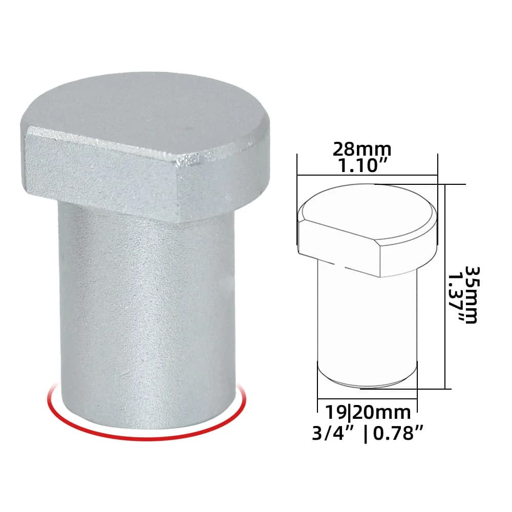 4pc Anjing Brek Paku Meja Kerja Aluminium, 19/20mm