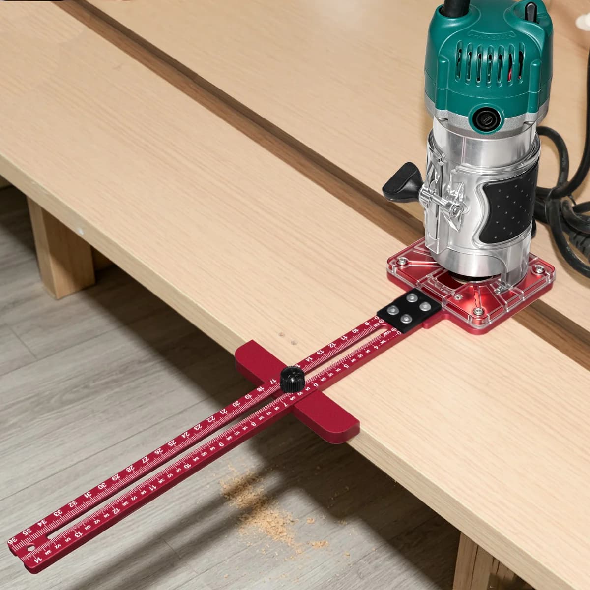Bracket Pengilangan Router Aluminium dan Jig Pemotong Bulatan