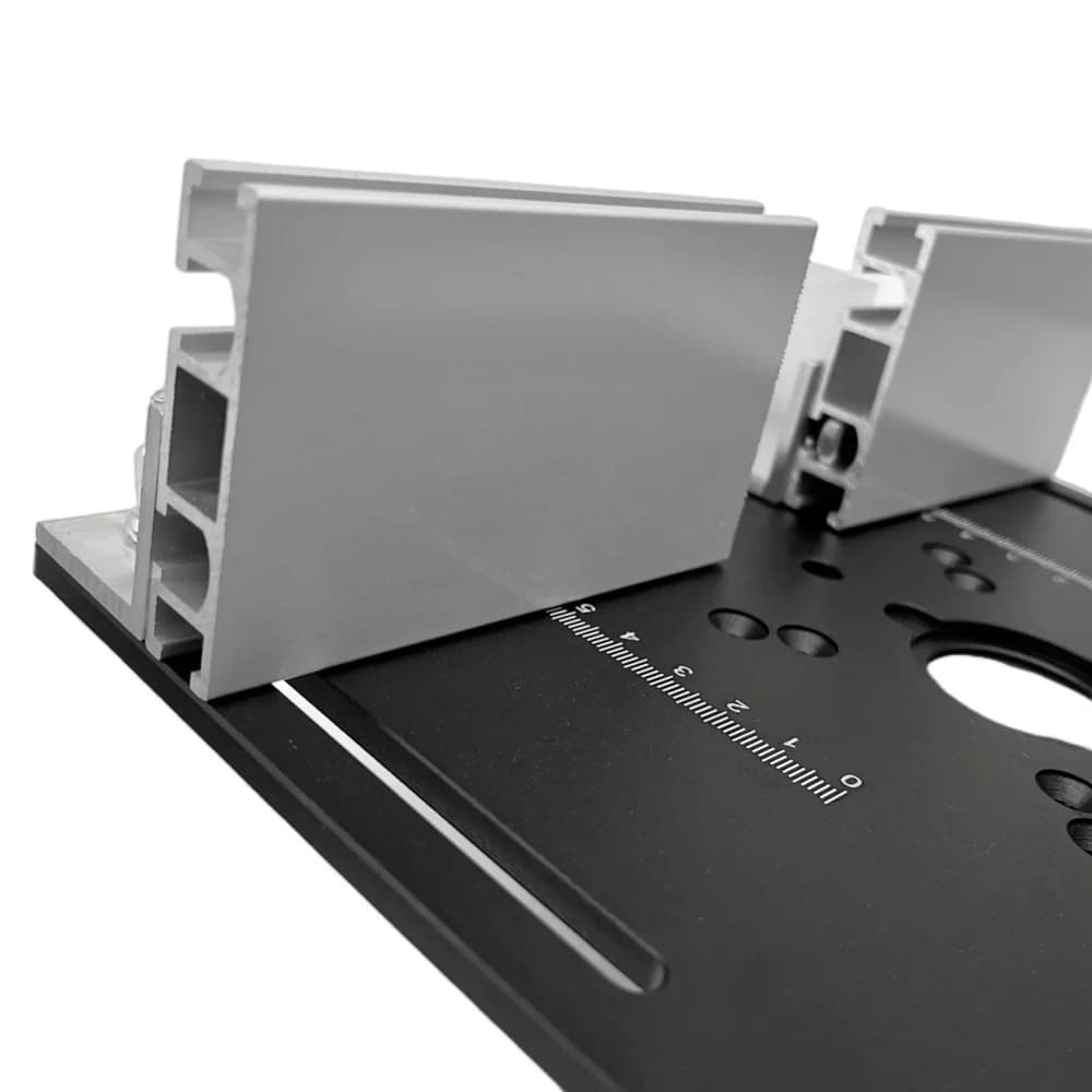 Plat Sisipan Meja Router Aluminium dengan Slot Miter
