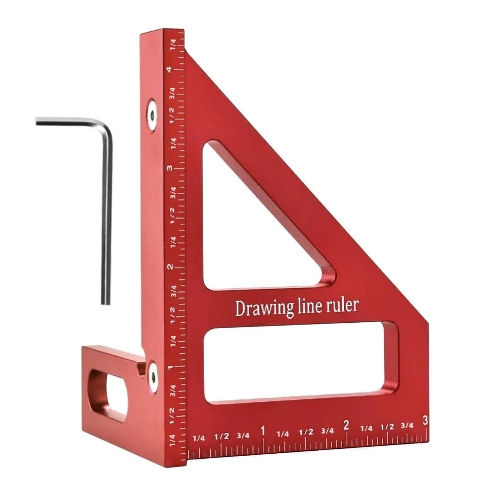Pembaris Sudut Pelbagai Aluminium & Protractor