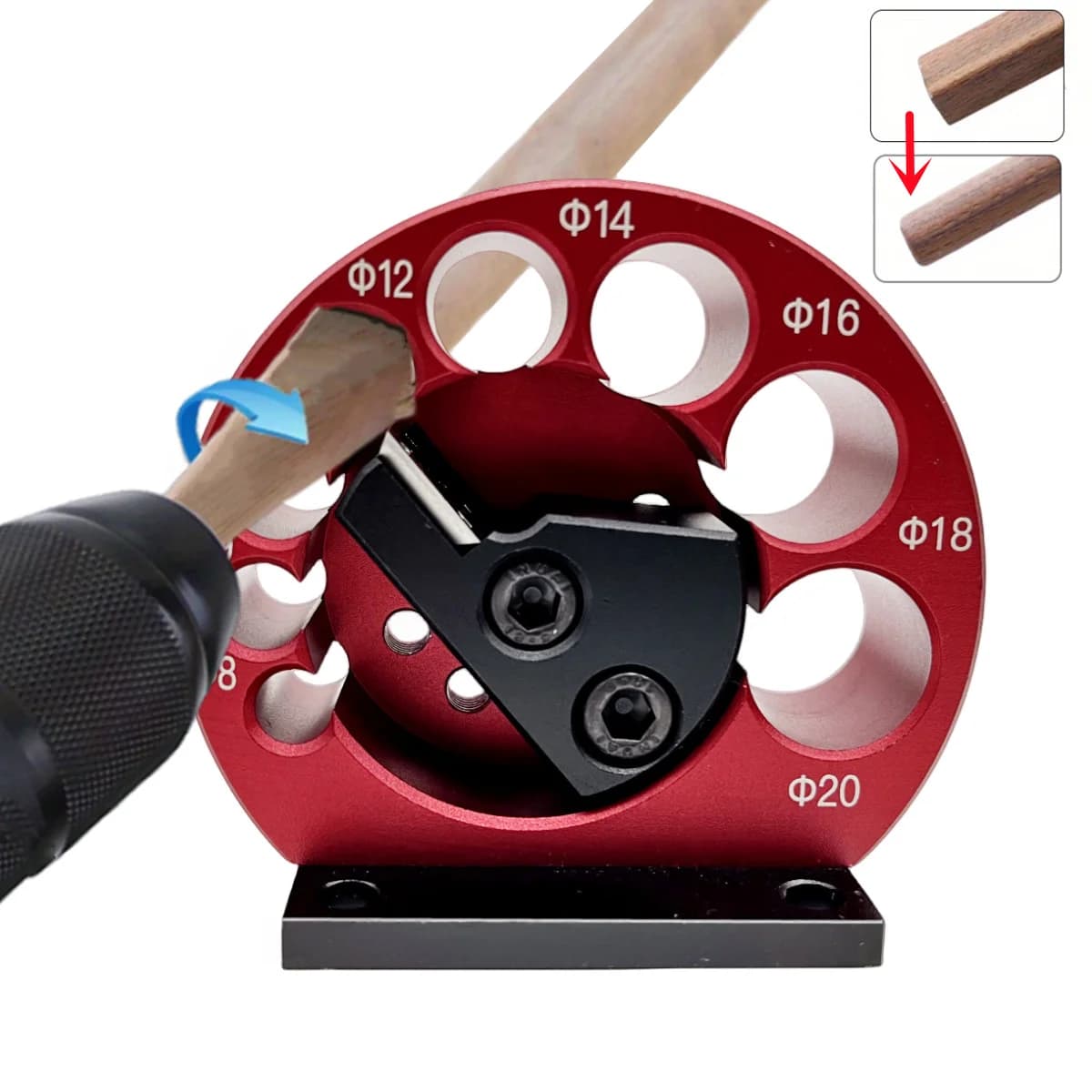 Jig Pembuat Paku Kayu Boleh Laras 8 Lubang, 8-20mm