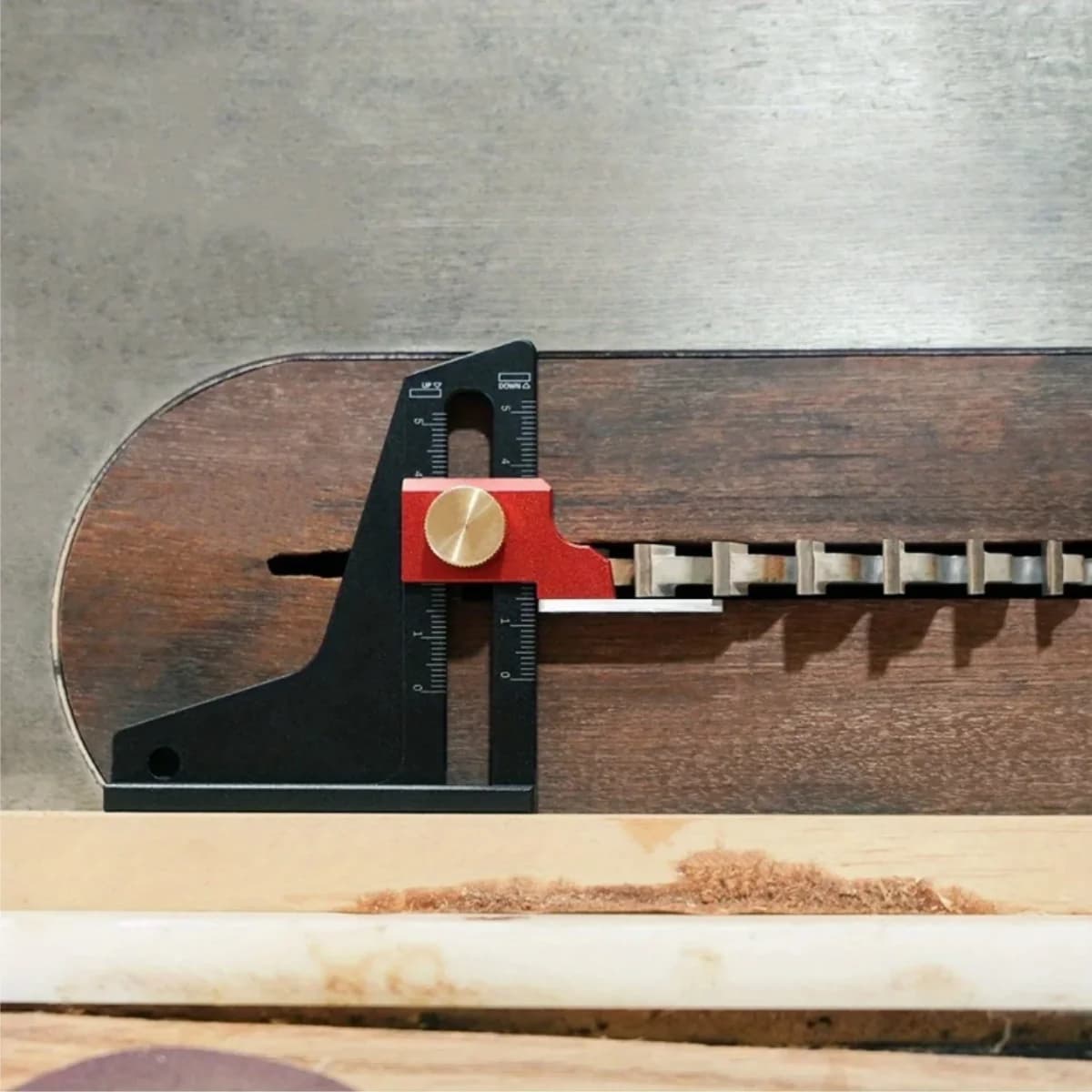 Aluminium Gauge Kedalaman & Tinggi Kayu Boleh Laras