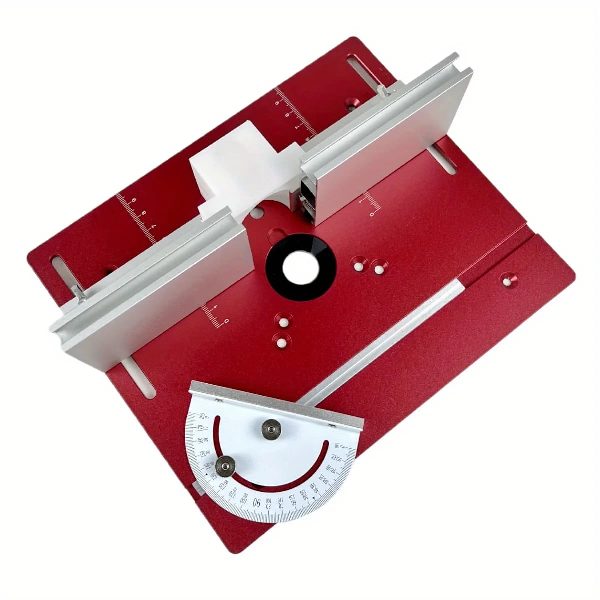 Plat Sisipan Meja Router Aluminium dengan Bracket Gelangsar