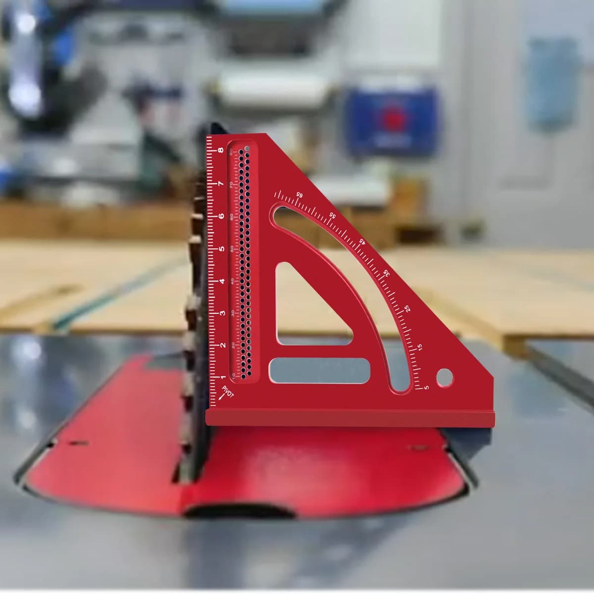 Pembaris Protractor Segi Tiga Miter Aluminium Sudut Pelbagai