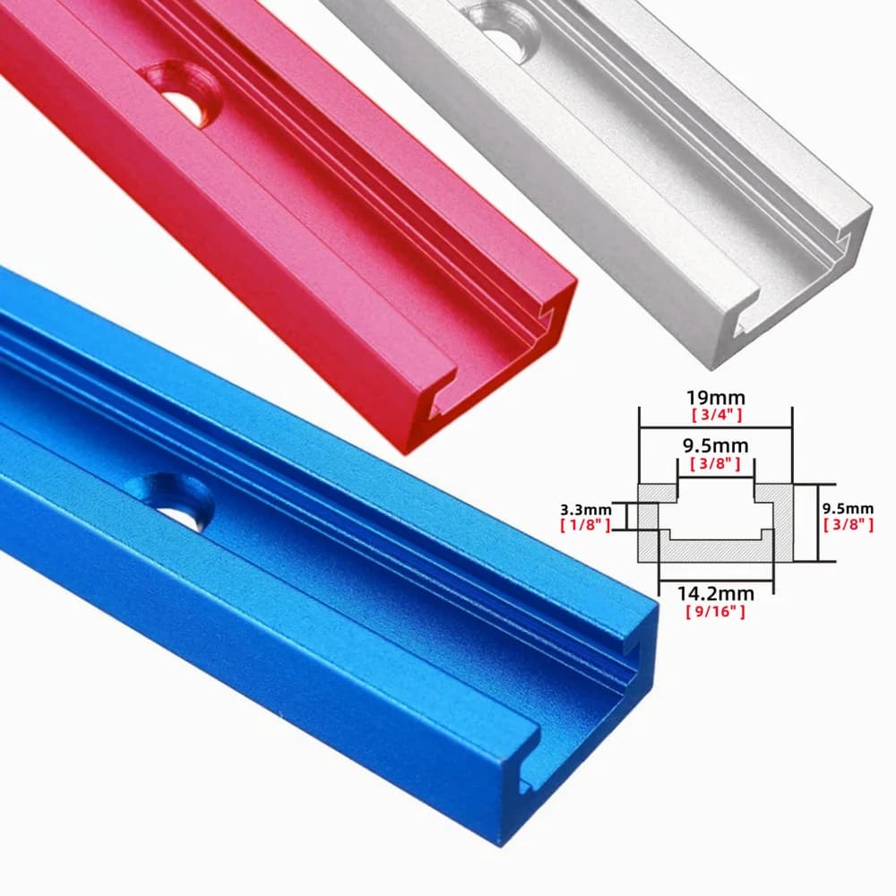 Landasan Miter Slot T Aluminium untuk Meja Gergaji dan Router