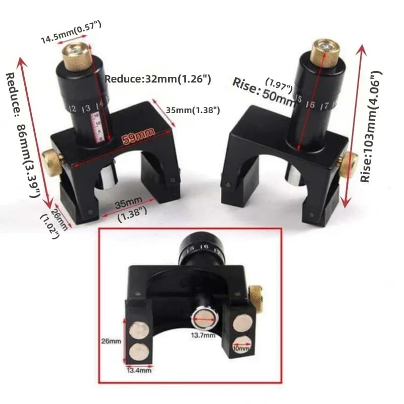 Jig Magnetik Tetapan Bilah Perata dan Ketinggian