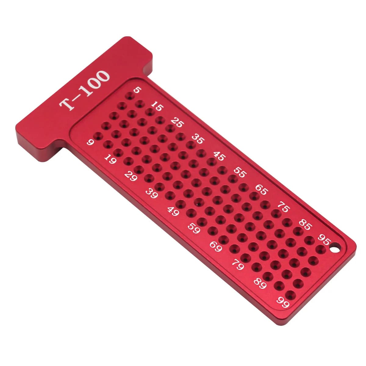Pembaris T-Precisi 100mm Penanda Metrik