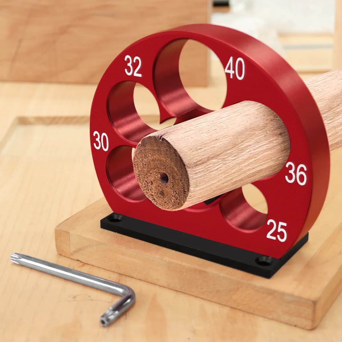 Jig Pembuat Dowel Boleh Laras 5-Lubang 25-40mm