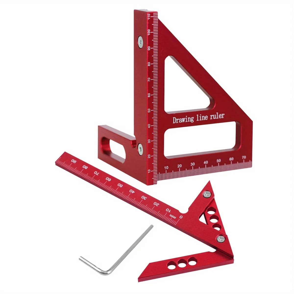 Set Penyiku Protractor Tukang Kayu & Penanda Pusat