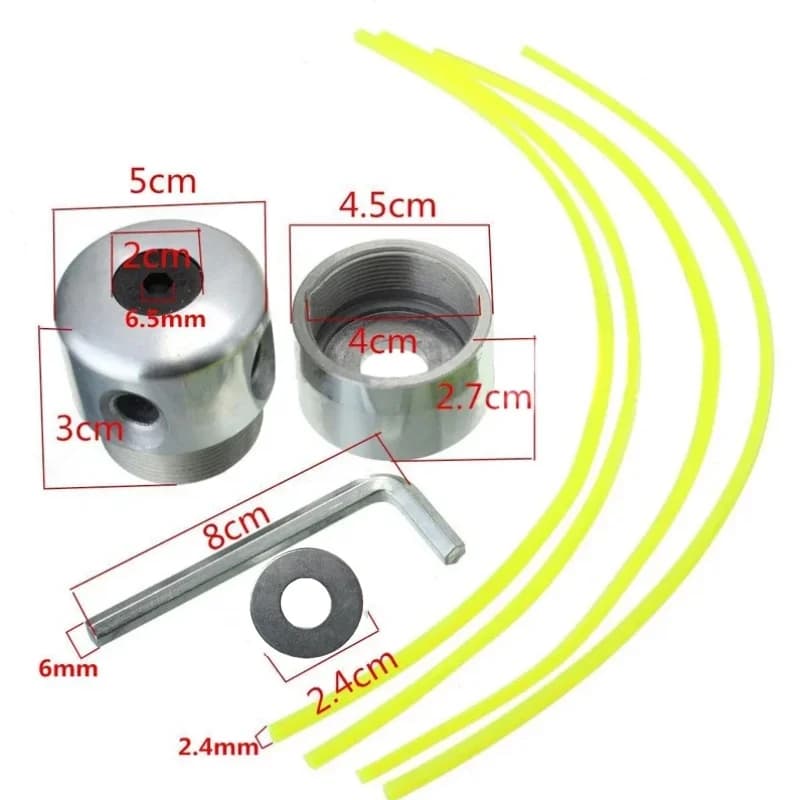 Kepala Pemotong Rumput Aluminium dengan 4 Tali Pemotong